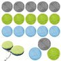 Lot de 18 Tampons de Nettoyage de Rechange en Microfibre pour Serpillière Microfibre Ronde 16 cm