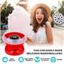 Machine à Barbe à Papa, 450w Cotton Candy Machine pour La Maison Barbe a Papa Appareil avec Cuillère Et 10 Bâtonnets Facile à Ut
