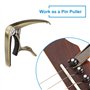 Alnicov Gâchette De Pince De Réglage De Clip De Capo De Guitare Avec Outil D'Extraction De Cheville Pour Guitares Acoustiques Et
