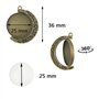 DUGYIRS 60 Pièces Pendentif Double Face Rotation Lunaire Kit de Plateau-20 Pièces Réglage Cabochon Double Face 25mm et 40 Pièces