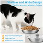 MOXYOY Lot de 3 gamelles en acier inoxydable pour chat - 14 cm - Assiette d'alimentation de rechange pour petit chat et chien