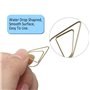 150 Pcs Petits Trombones En Métal, Marque-Pages Dorés En Forme De Goutte d'Eau Mini Trombones En Acier Inoxydable Pour Bureau Li