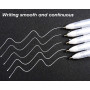 Gel Blanc 6 Pack - Stylo à Bille à Encre Blanche 0.8mm - Pointe Fine pour Artistes, Papiers Sombres, Dessin, Surligner - Fournit