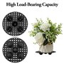 EASYKEENECOM 4 Pcs élévateurs Pot Fleurs Maille Pad - Tapis Ronde De Drainage en Plastique pour Intérieur Terrasse Bonsai Extéri