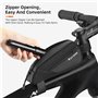 Levigo Sac de rangement triangulaire pour tube supérieur de vélo, sac de rangement portable pour cadre avant de vélo, résistant 
