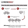 2 Rotatech Chaînes Tronçonneuses 3/8 " 1.3 mm 52 Links 35 cm Full-Chisel Compatible avec Oregon Bosch Dollmar Hitachi Echo Einhe