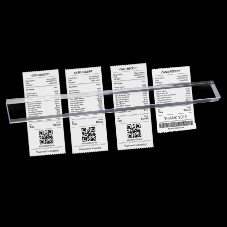 Porte Bon Commande Cuisine ChèQues - Acrylique Transparent ReçU Papier Pince Caisse Gastronomique Patte Fixation Pour Catering