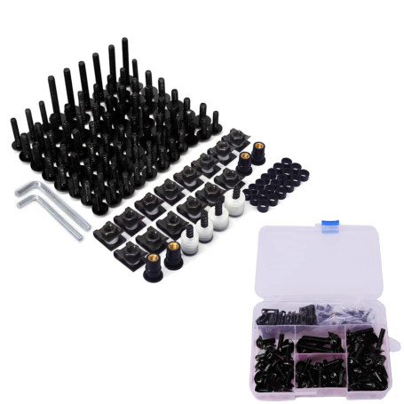 CNC Kit complet de boulons universels en aluminium usiné par machine-outil à commande pour carrosserie de moto Suzuki