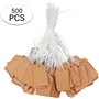 aupawdy 500pcs etiquette avec ficelle etiquette bijoux etiquette étiquettes de Prix étiquettes kraft pour Vêtement de Bijoux mar