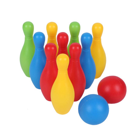 FLORMOON Lot de 10 jeux de quilles d'intérieur pour extérieur Funny Plastics Jouets éducatifs Jeux sportifs familiaux pour les â