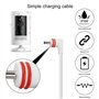 Câble d'alimentation et adaptateur pour appareil photo d'extérieur de 7,6 m de long - Câble micro USB avec bloc d'alimentation -