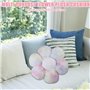 Lot de 2 coussins en forme de fleur - 40 x 40 cm - En forme de fleur - Coussin coloré - Coussin de sol en peluche pour chambre à