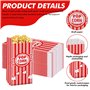 WANDGU Lot de 200 sacs à pop-corn : 9 x 6 x 21 cm Sacs à pop-corn rétro en papier kraft pour pop-corn, accessoires pour bonbons,