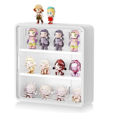 GOEDCH Vitrine acrylique de collection : boîte d'affichage acrylique avec porte magnétique – Boîte de rangement transparente à