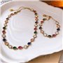 2 Pièces Bijoux Necklace Bracelet Parur