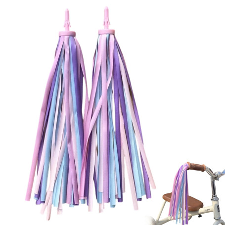 1 Paire Enfant Vélo Rubans Multicolores Tassel Accessoires de Décoration