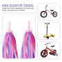 1 Paire Enfant Vélo Rubans Multicolores Tassel Accessoires de Décoration, Facile à Attacher au Guidon de vélo de Tricycle de Sco