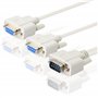 PNGKNYOCN DB9 Câble répartiteur de type Y 1 mâle vers 2 femelles Adaptateur répartiteur série Rs232 Câble droit pour connecter d