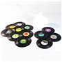 tapis de table rétro en forme de disque vinyle pour boissons froides et chaudes