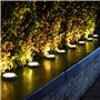 ONSTUY Lampe Solaire Extérieur,12 LEDs Lampe Solaire Jardin,IP65 Etanche Lampe Solaires au Sol,Blanc Froid,Spot LED Solaire Exte