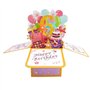 Carte pop-up « Happy 6th Birthday 6 ans » pour fille, idée de cadeau d'anniversaire pour fille nièce, carte de vœux 3D amusante 