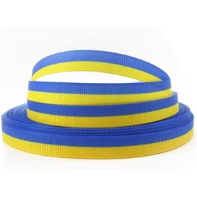 1 rouleau de ruban jaune et bleu de 4,6 m, ruban de couleur drapeau ukrainien, idéal pour la fabrication de rubans en tissu, gar 1 rouleau de ruban jaune et bleu de 4