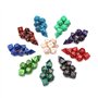 DollaTek 10 Ensemble de dés polyédriques Ensembles de dés complets (70 pièces) de D4 D6 D8 D10 D% D12 D20 Compatible avec Les do