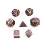 DollaTek 7PCS Jeu de dés en métal Jeu DND Jeu de dés en métal Solide polyédrique D&D avec Sac de Rangement et Alliage de Zinc av