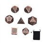 DollaTek 7PCS Jeu de dés en métal Jeu DND Jeu de dés en métal Solide polyédrique D&D avec Sac de Rangement et Alliage de Zinc av