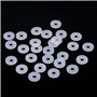 Lot de 20 joints plats en nylon blanc - Rondelles rondes en silicone - Rondelles plates - Rondes - Pour poignées de porte de sal