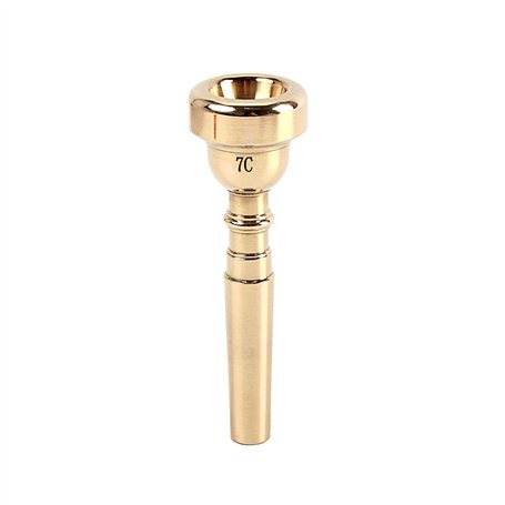 Embouchure de trompette Alnicov Embouchure d'instruments 7C en laiton doré compatible avec les débutants et les joueurs professi