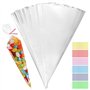 Lot de 100 sachets en plastique transparent de 13 x 25 cm