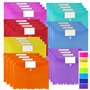 Lot de 28 porte-documents A4 transparents avec 11 bords perforés et poche pour étiquette