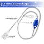Kit de nettoyage d'aquarium 5 en 1 : accessoires d'aquarium, siphon de changement d'eau et 5 outils de nettoyage amovibles, kit