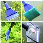 Kit de nettoyage d'aquarium 5 en 1 : accessoires d'aquarium, siphon de changement d'eau et 5 outils de nettoyage amovibles, kit