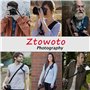 Ztowoto Harnais de sangle d'appareil photo à double épaule sangle d'attache double caméra réglable à dégagement rapide avec atta