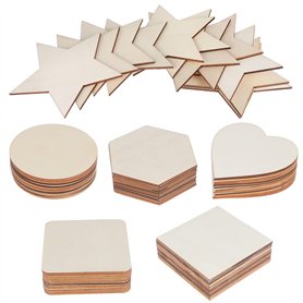 HonGien 60 Pièces Ornements de Tranches de Bois, Rondin de Bois Tranches, Disque Rondelle de Bois Naturel - pour Bricolage Artis HonGien 60 Pièces Ornements de Tranches de Bois