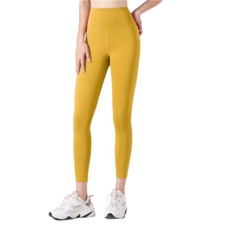 Leggings de Sport Femme,Leggings Pantalons de Yoga,Pilates Yoga Pantalons Doux Slim Fit Sport Taille Haute Leggings.(Jaune) M