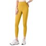 Leggings de Sport Femme,Leggings Pantalons de Yoga,Pilates Yoga Pantalons Doux Slim Fit Sport Taille Haute Leggings.(Jaune) M