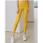 Leggings de Sport Femme,Leggings Pantalons de Yoga,Pilates Yoga Pantalons Doux Slim Fit Sport Taille Haute Leggings.(Jaune) M
