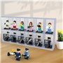 Vitrine de Figurines, Banaone Boîte D'affichage de Blocs de Construction en Acrylique Empilable, Étui de Rangement D'affichage d