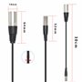 Câble de microphone mini XLR mâle vers XLR mâle, mini XLR mâle 3 broches vers carte XLR 3 broches Nong mâle pour appareil photo 