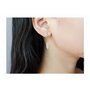 Boucles d'oreilles en Argent 925 Femme Boucles d'oreilles Pendantes Plume Boucles d Oreilles pour Femme