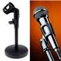 OTOTEC Portable Support de Micro Réglable en Hauteur pour Microphone Support Pied de Table Rond Stable avec Pince Réunions, Conf