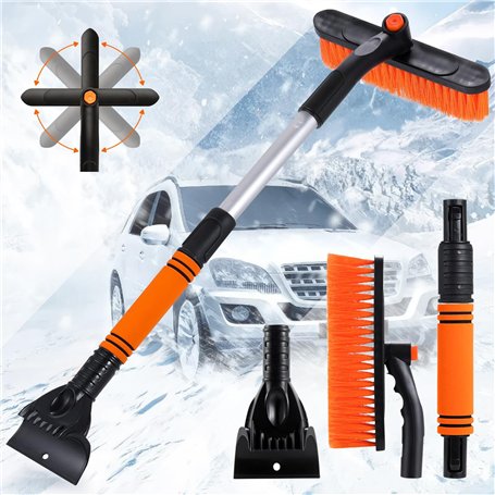 ZQEJEFD Grattoir à Glace et Brosse à Neige 2 en 1