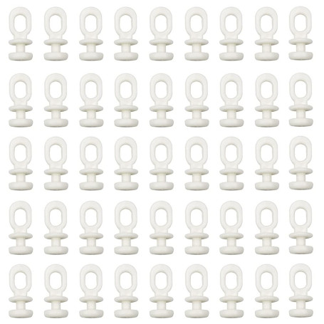 100 PCS Glisseurs pour Rail à Rideaux Crochet de Tringle à Rideau Coulissant Crochet de Rideau Rail Glisseur pour Rideau de Fenê