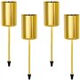 4 PCS Chandelier Bougeoir Dorés