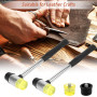 Wxinsheng Maillet en Caoutchouc à Double Face, 25mm Mini Marteau en Caoutchouc Remplaçable à Double Face avec 4 Têtes de Marteau
