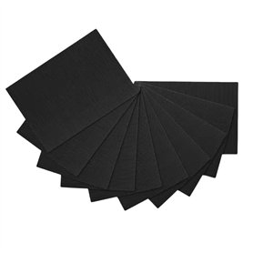 ODETOJOY | Lot de 10 plaques en carton ondulé noir