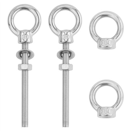 Lot de 2 vis à œil M6 x 60 mm